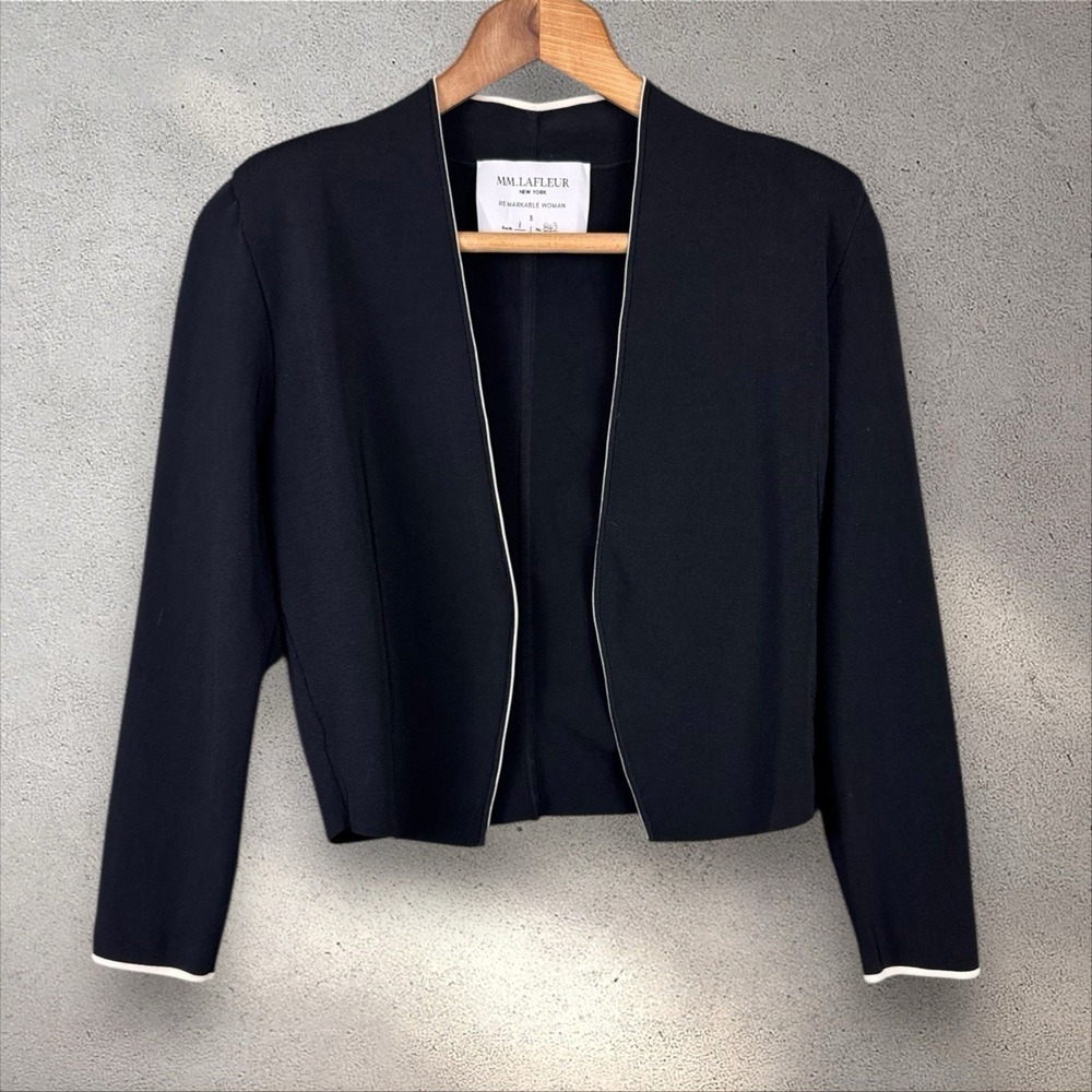 MM. LaFleur Remarkable Woman Jardigan Cardigan Blazer Knit Stretch Jacket Sz S - Picture 2 of 6